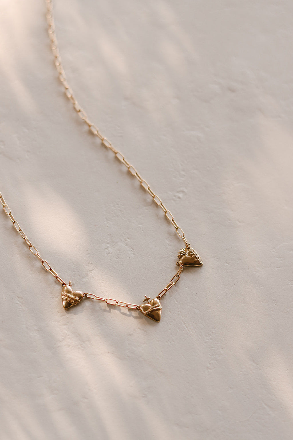 Three Hearts Necklace Paper Clip