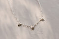 Three Hearts Silver Necklace Paperclip