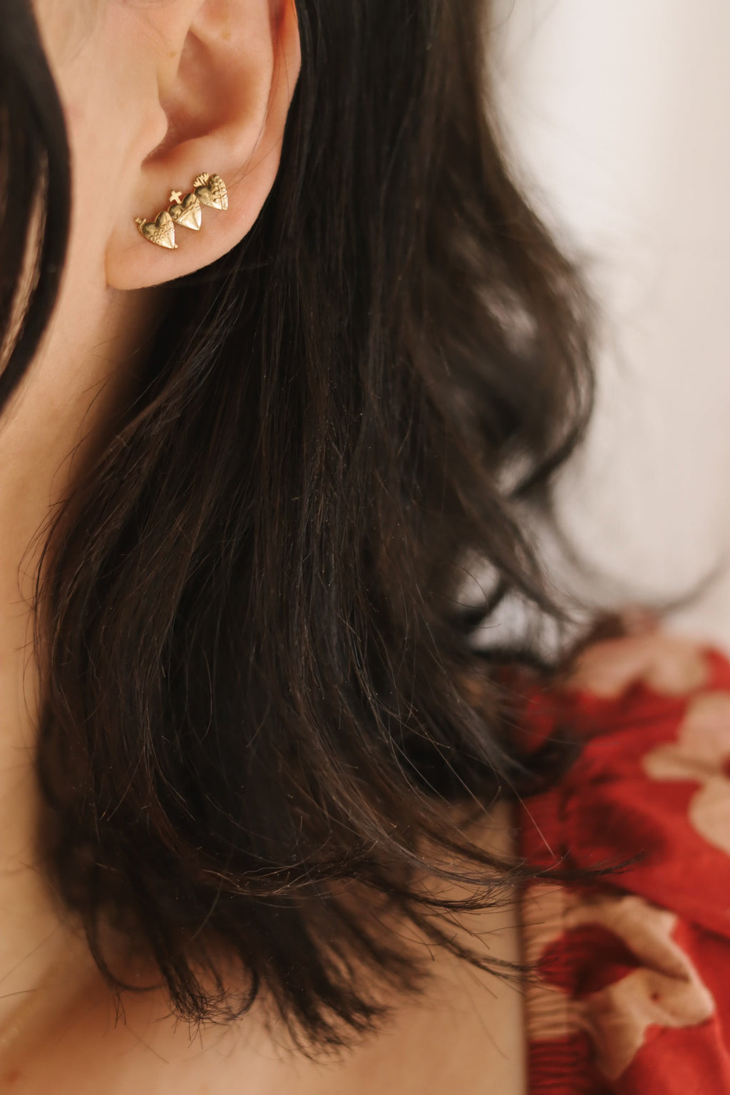 Holy Family Hearts® Earrings in 14K