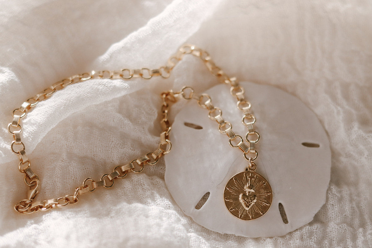 Most Sacred Heart Ring Band Necklace