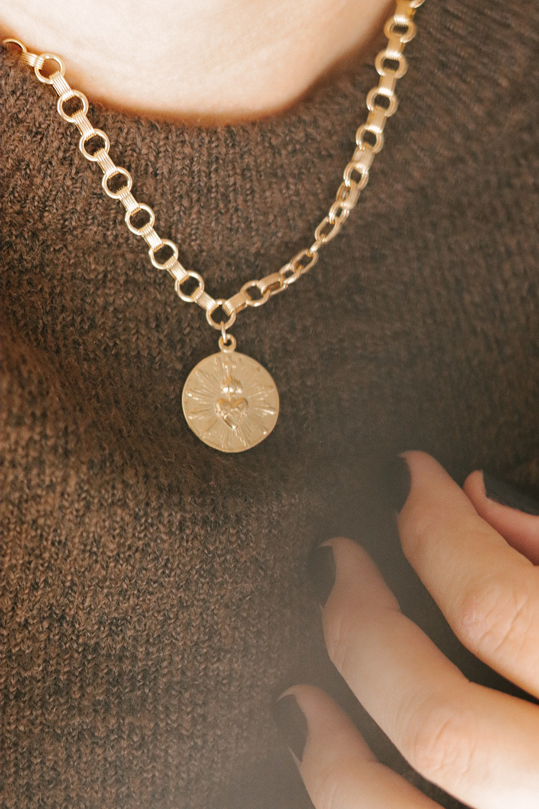 Most Sacred Heart Ring Band Necklace