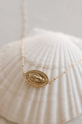Sideways Miraculous Medal Necklace