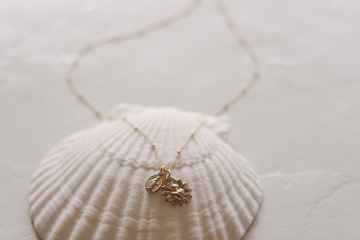 Most Sacred Heart and Miraculous Medal Necklace