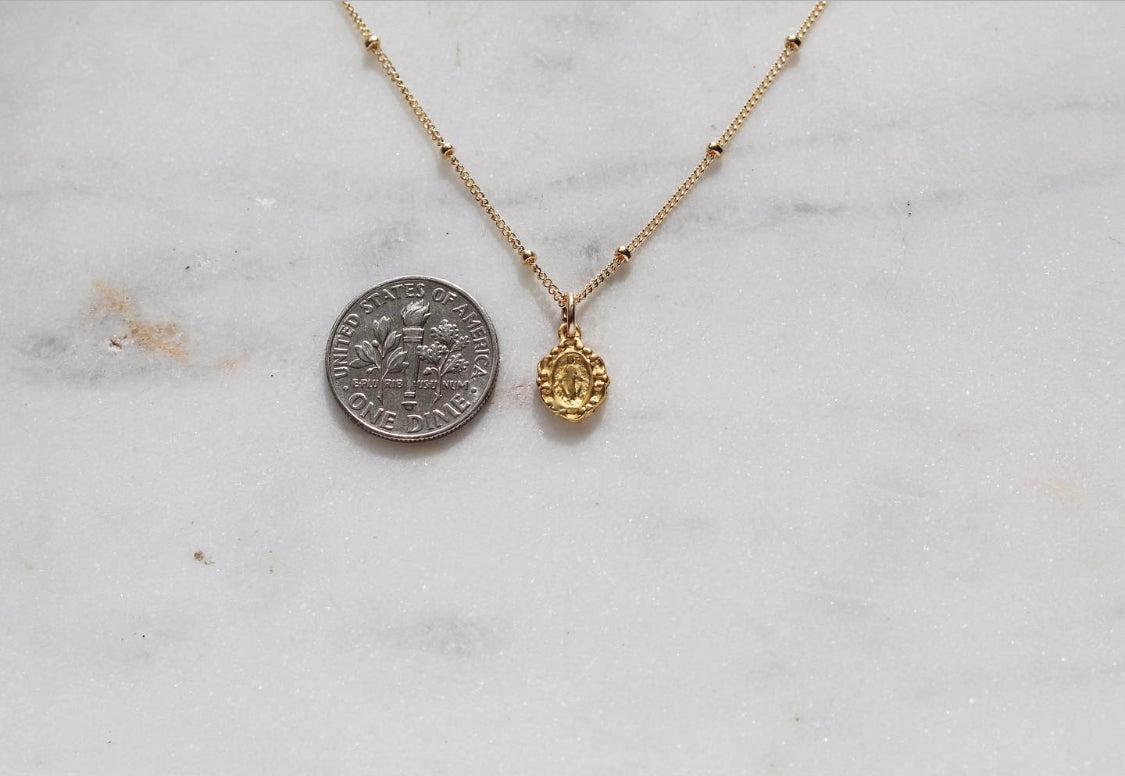 Tiny Miraculous Medal Necklace