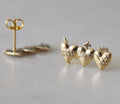 Holy Family Hearts® Earrings in Gold Vermeil
