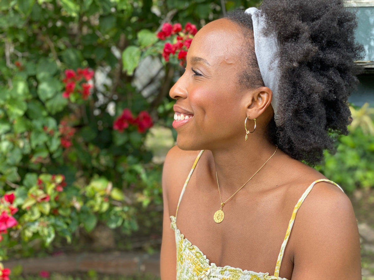 Miraculous Medal Hoop Earrings