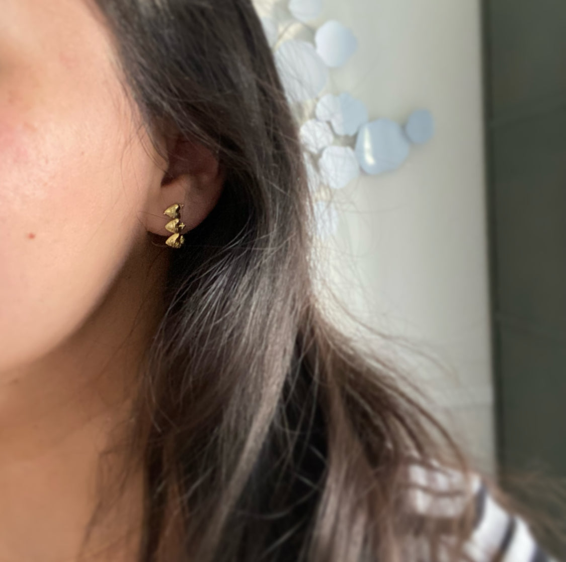 Holy Family Hearts® Earrings in Gold Vermeil