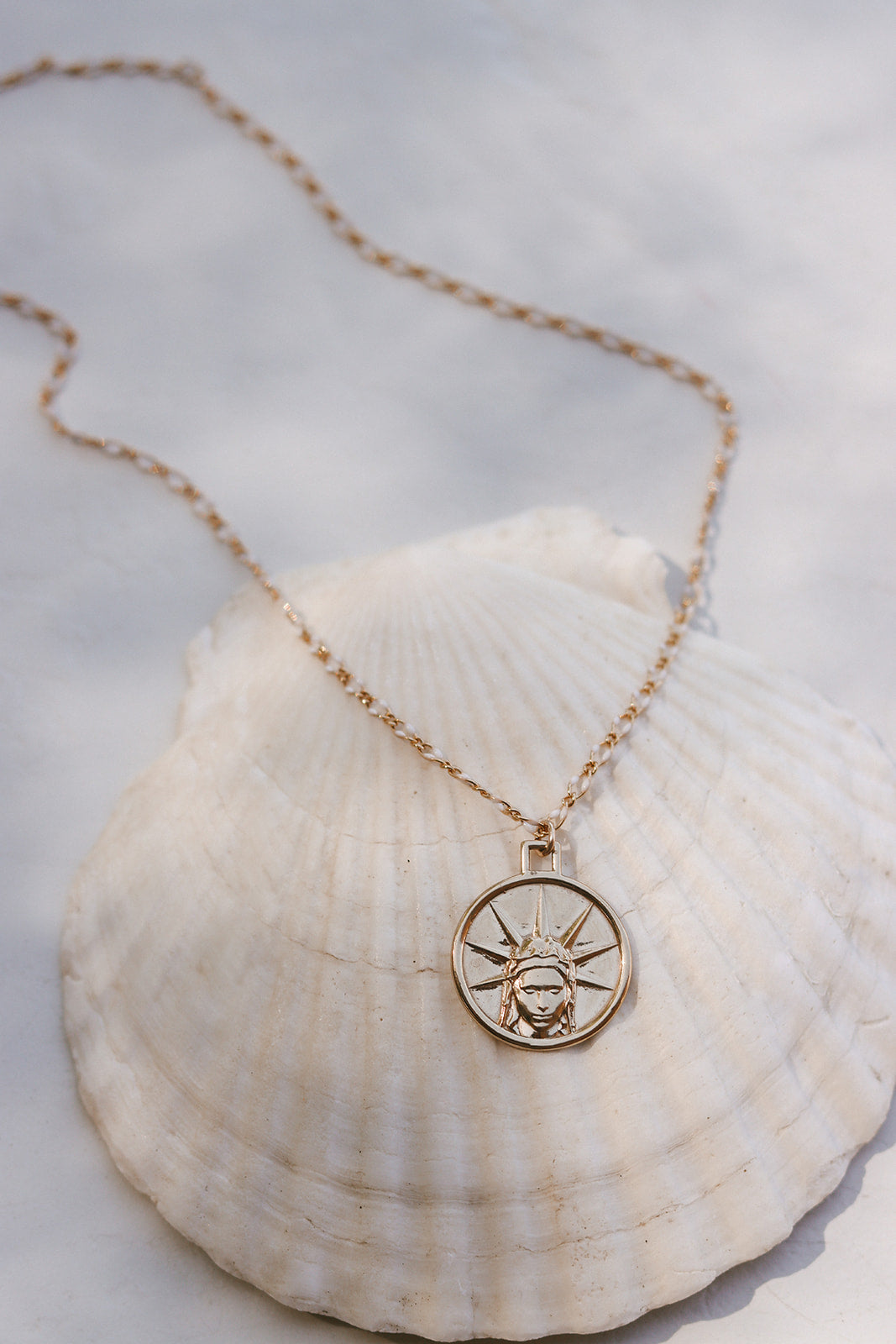 Star of The Sea Necklace on Snow Chain