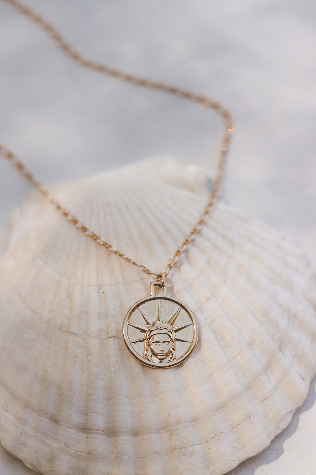 Star of The Sea Necklace on Snow Chain