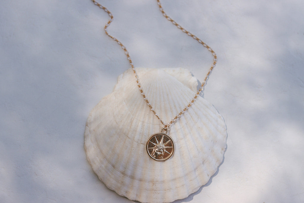 Star of The Sea Necklace on Snow Chain