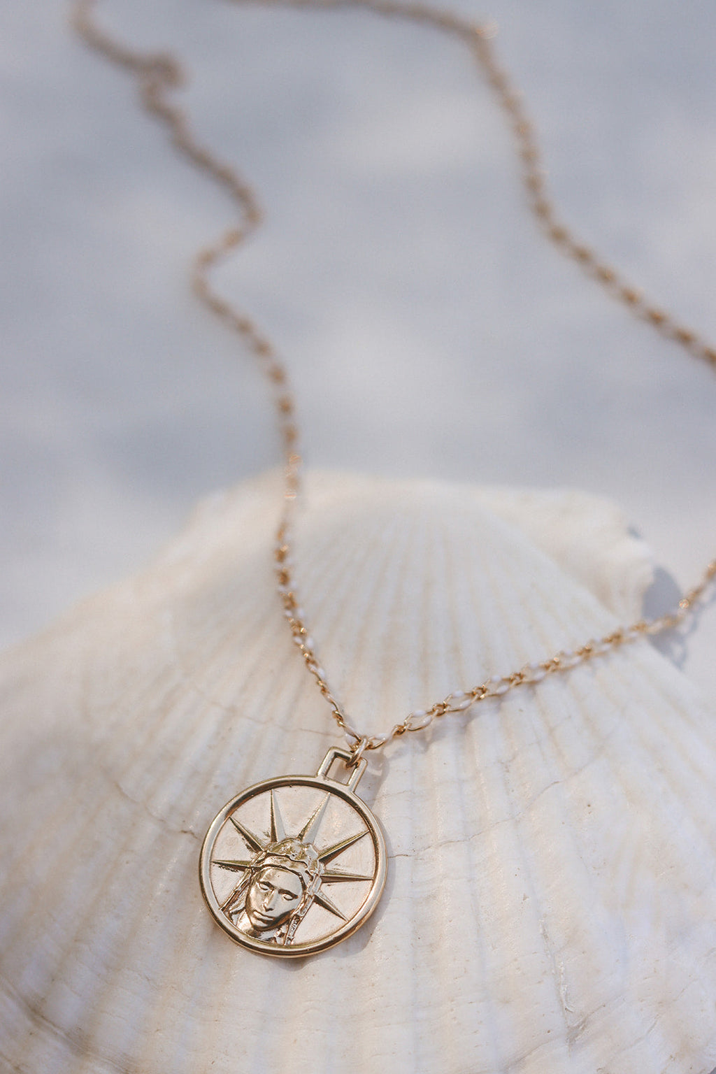 Star of The Sea Necklace on Snow Chain