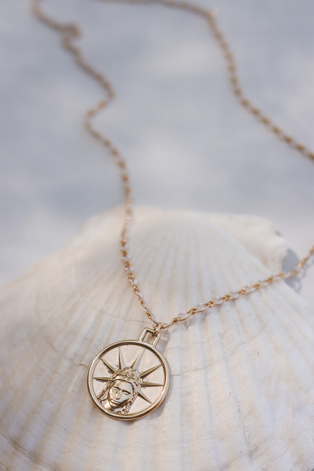Star of The Sea Necklace on Snow Chain