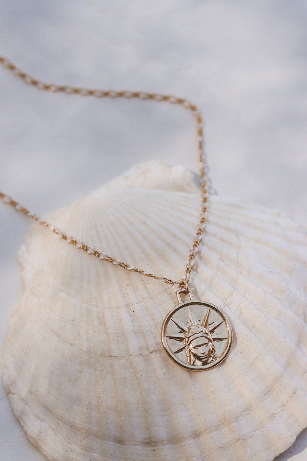 Star of The Sea Necklace on Snow Chain