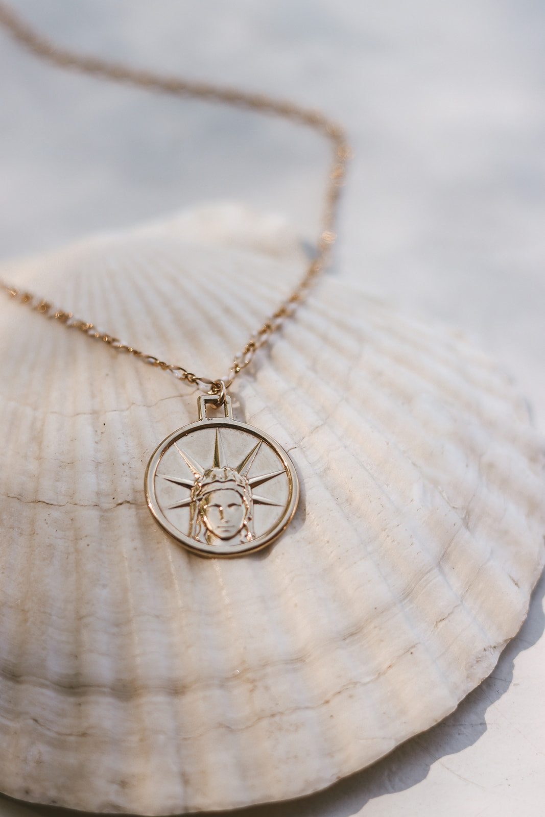 Star of The Sea Necklace on Snow Chain
