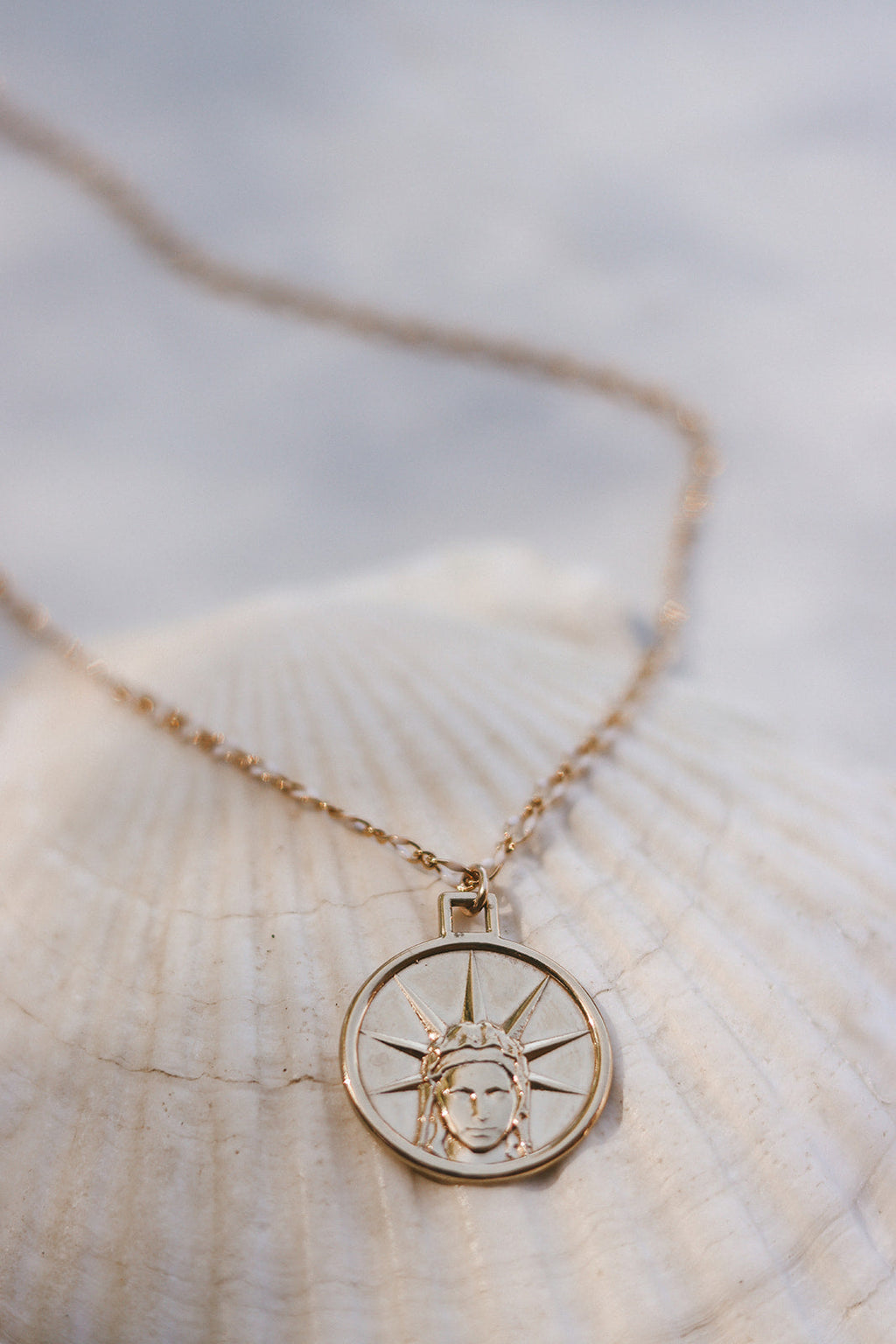 Star of The Sea Necklace on Snow Chain