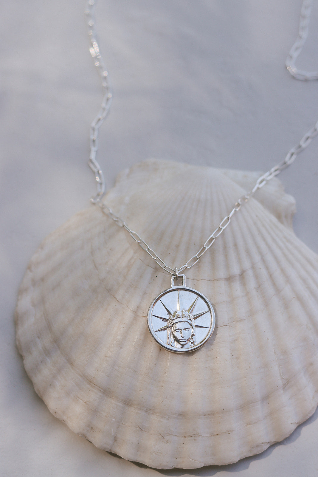 Star of The Sea Necklace on Sterling Silver Paperclip