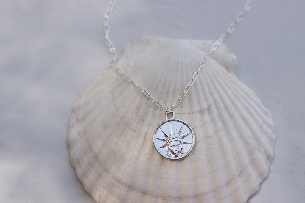 Star of The Sea Necklace on Sterling Silver Paperclip