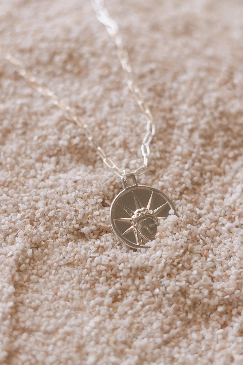 Star of The Sea Necklace on Sterling Silver Paperclip