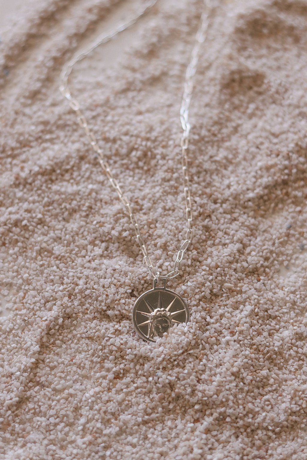 Star of The Sea Necklace on Sterling Silver Paperclip
