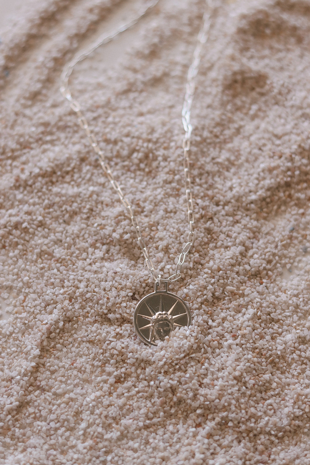 Star of The Sea Necklace on Sterling Silver Paperclip