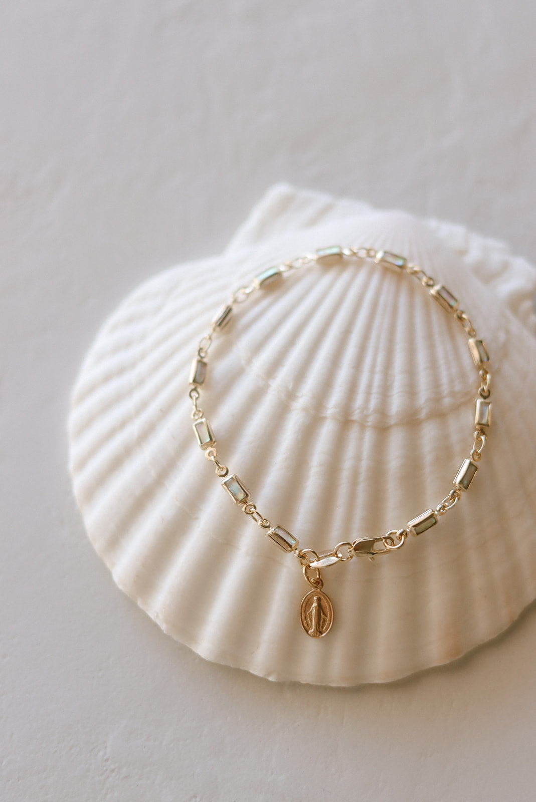 Opal Miraculous Medal Bracelet