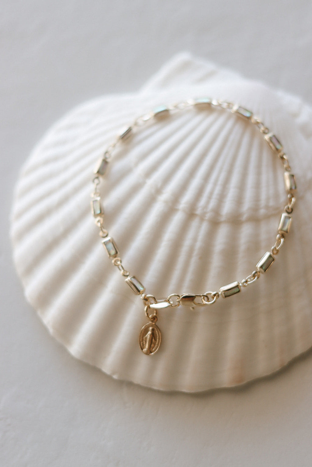 Opal Miraculous Medal Bracelet