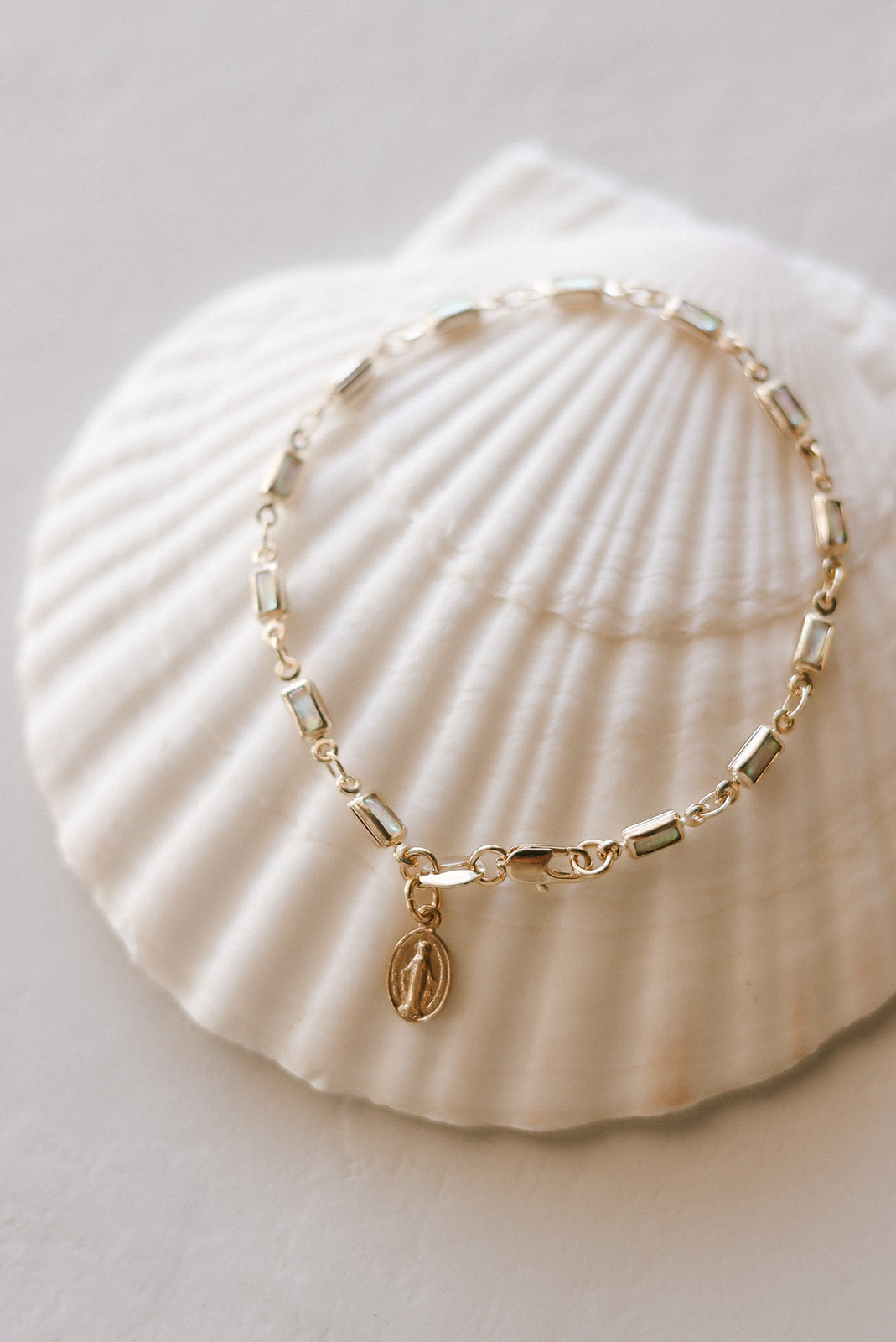 Opal Miraculous Medal Bracelet