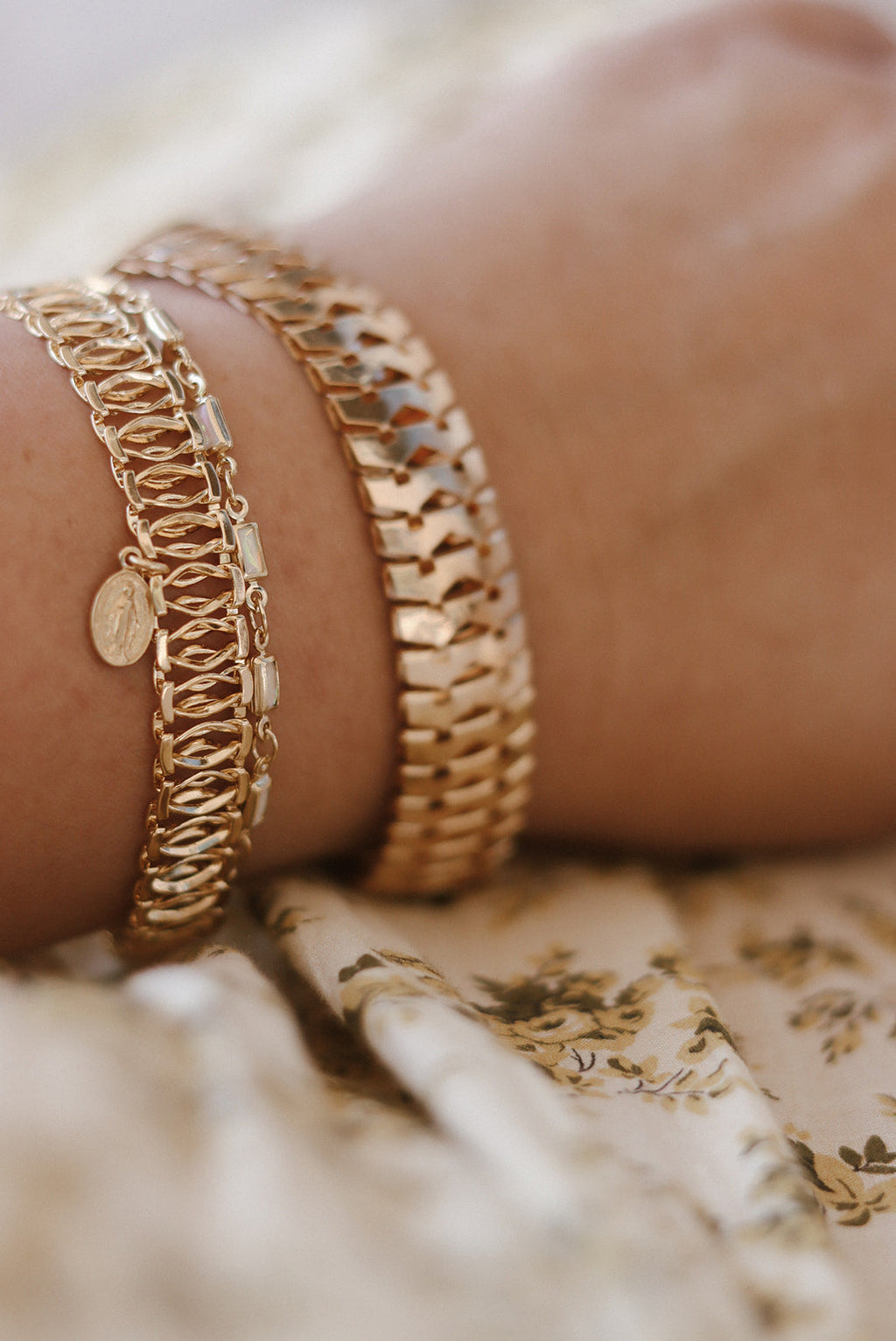 Lace Miraculous Medal Bracelet