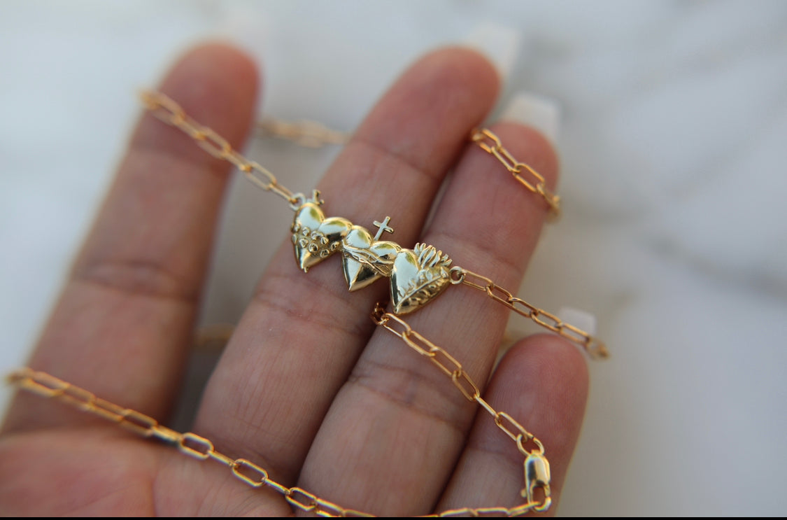 Holy Family Hearts® Paperclip Necklace