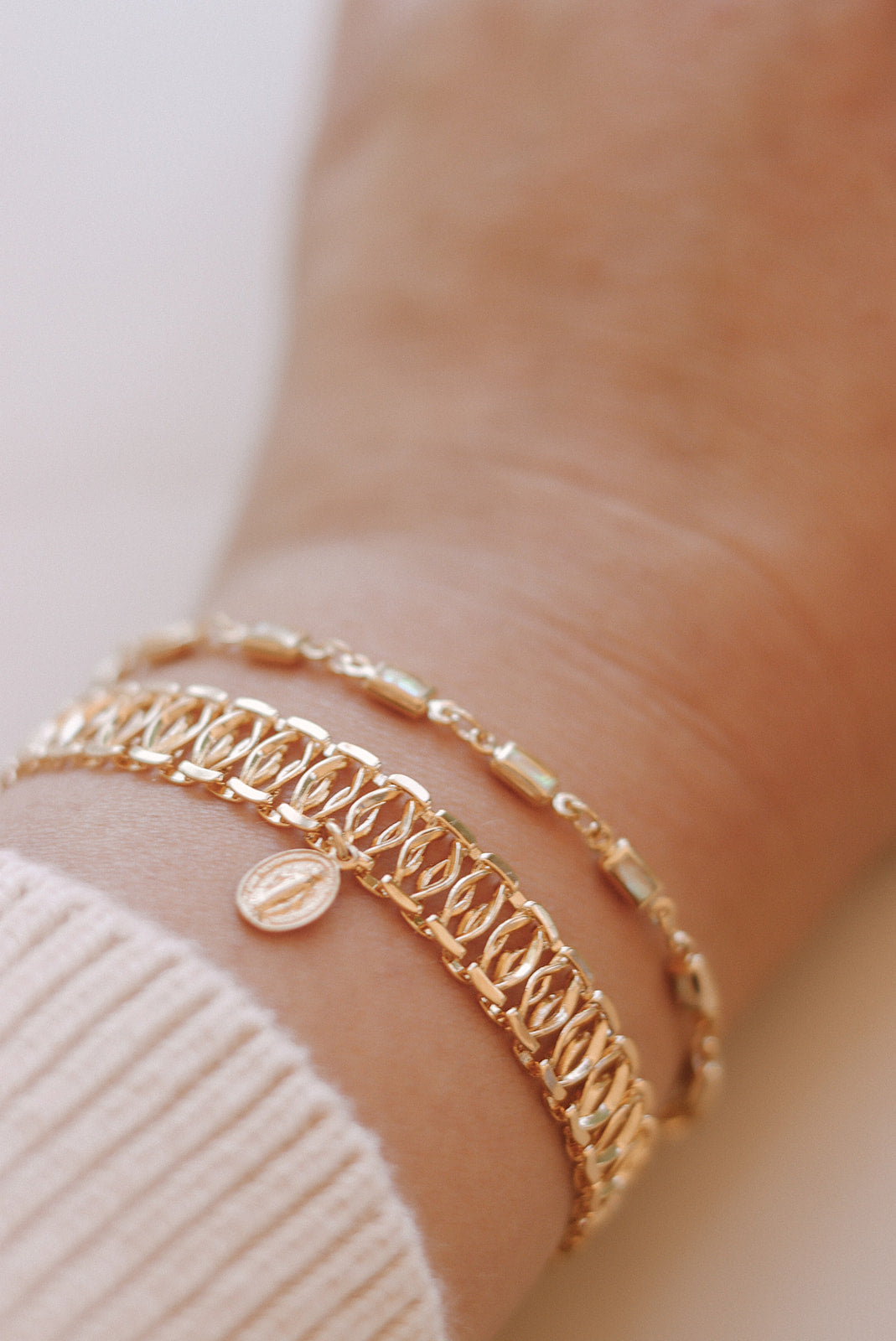 Lace Miraculous Medal Bracelet