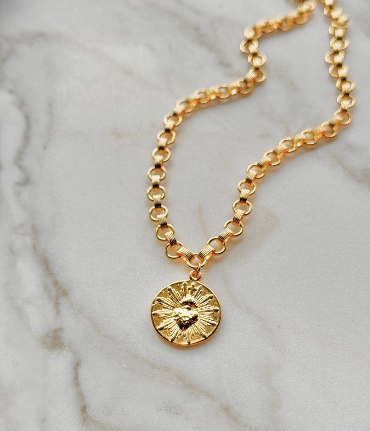 Most Sacred Heart Ring Band Necklace