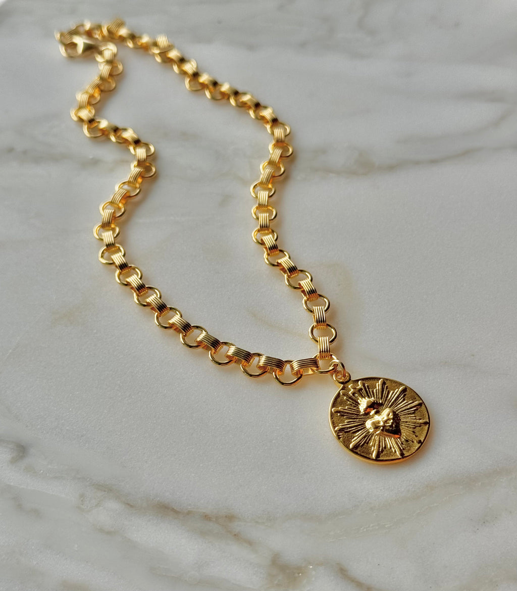 Most Sacred Heart Ring Band Necklace