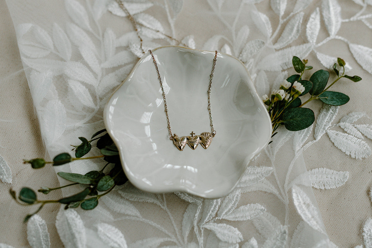 Holy Family Hearts® Necklace in Sterling Silver
