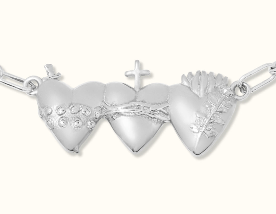 Holy Family Hearts® Consecration Bracelet in Sterling Silver