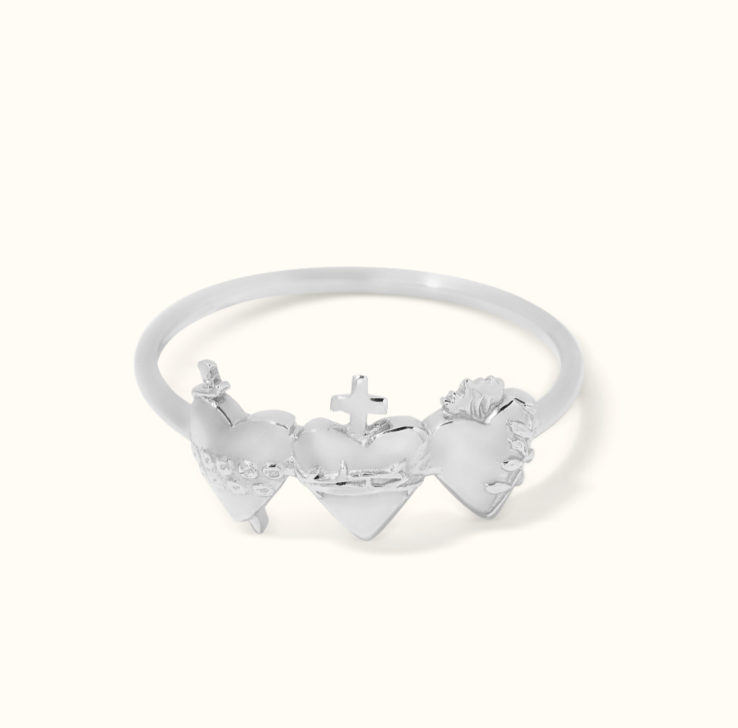 Holy Family Hearts® Ring in Sterling Silver