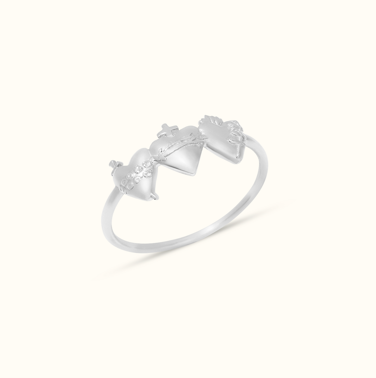 Holy Family Hearts® Ring in Sterling Silver