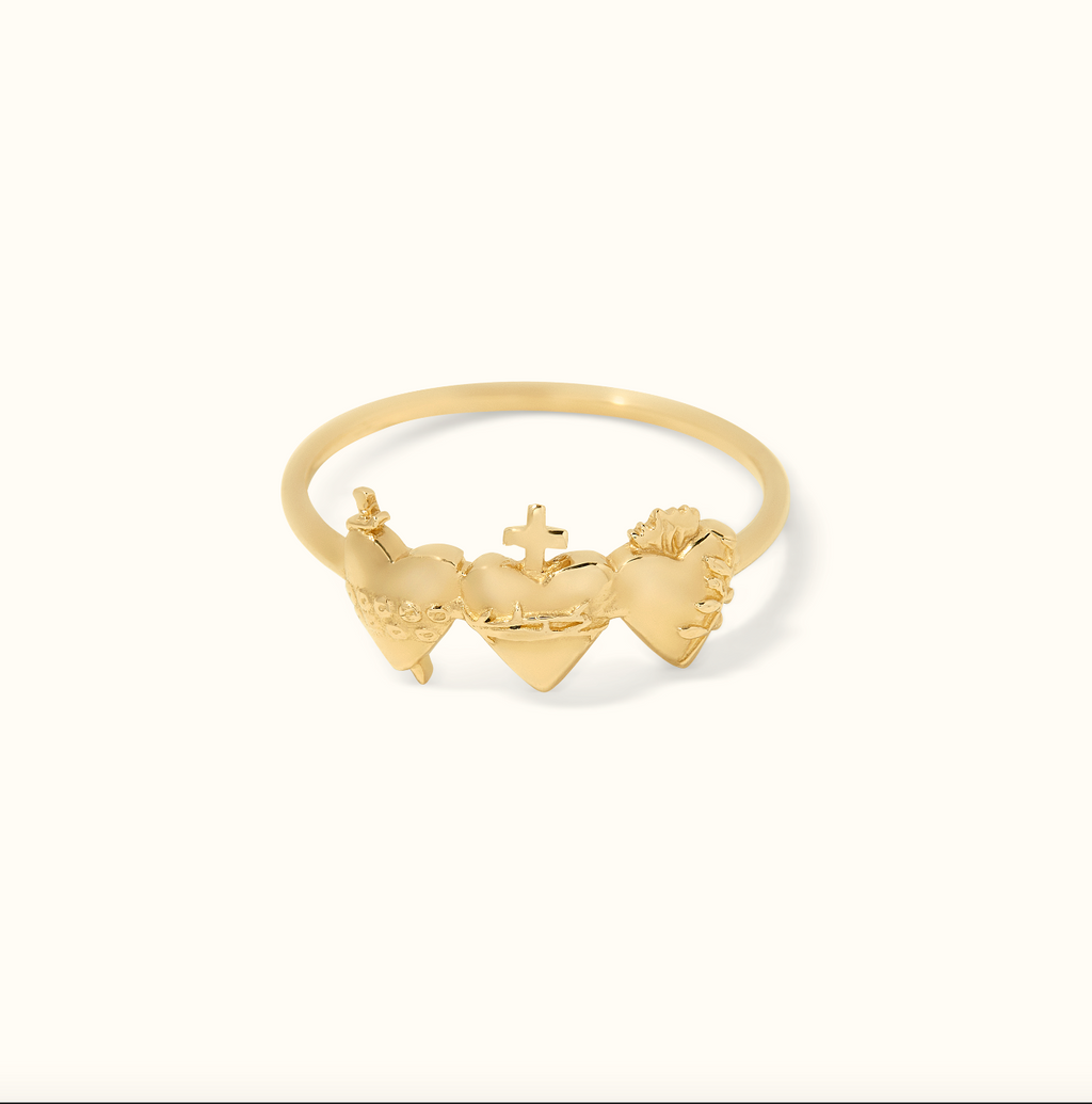 Holy Family Hearts® Ring in 14k Yellow Gold
