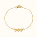 14K Gold Holy Family Hearts® Bracelet Tiny Version