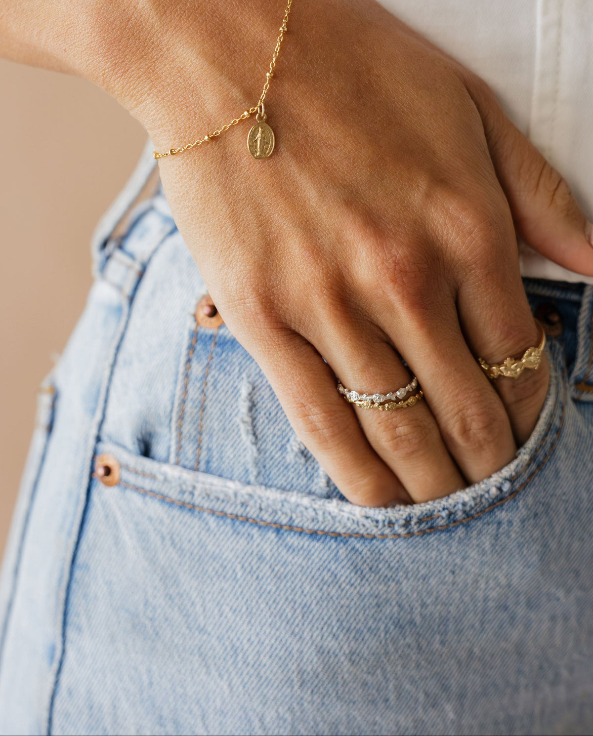 Mystical Rose Ring 14k Yellow Gold