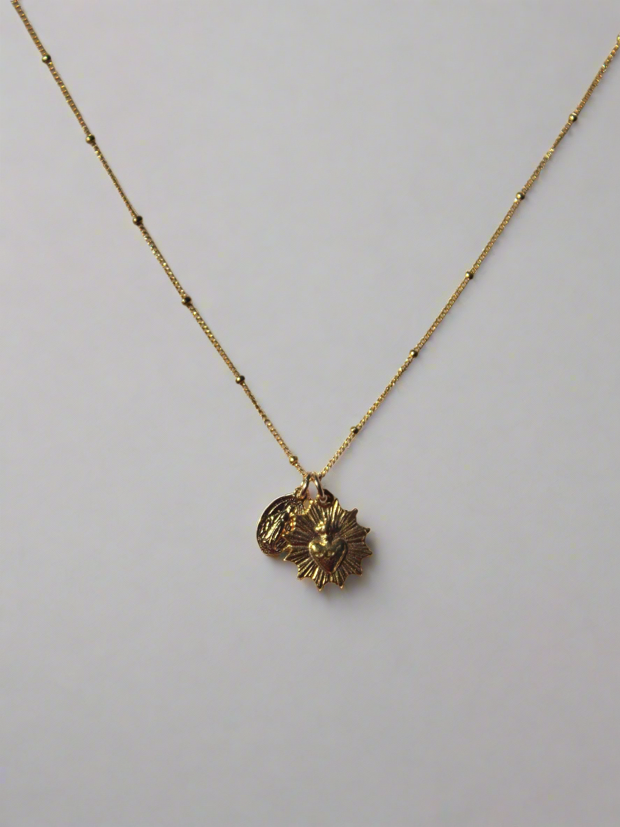 Most Sacred Heart and Miraculous Medal Necklace