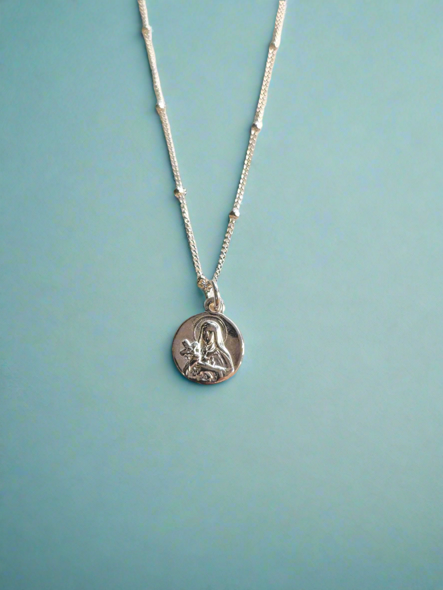 Little Saint Therese Necklace in Sterling Silver