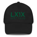 Swinger Logo Dad Hat — Low-Profile Cotton Golf Cap (Kelly Green Logo)