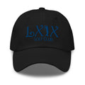 Curve Logo Dad Hat — Low-Profile Cotton Golf Cap (Blue Logo)