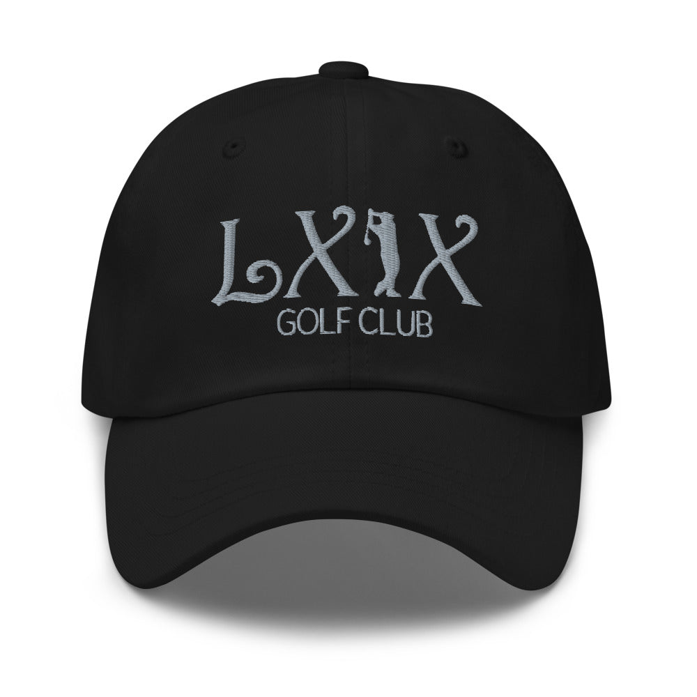 Curve Logo Dad Hat — Low-Profile Cotton Golf Cap (Gray Logo)