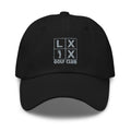 Four Box Logo Dad Hat — Low-Profile Cotton Golf Cap (Gray Logo)