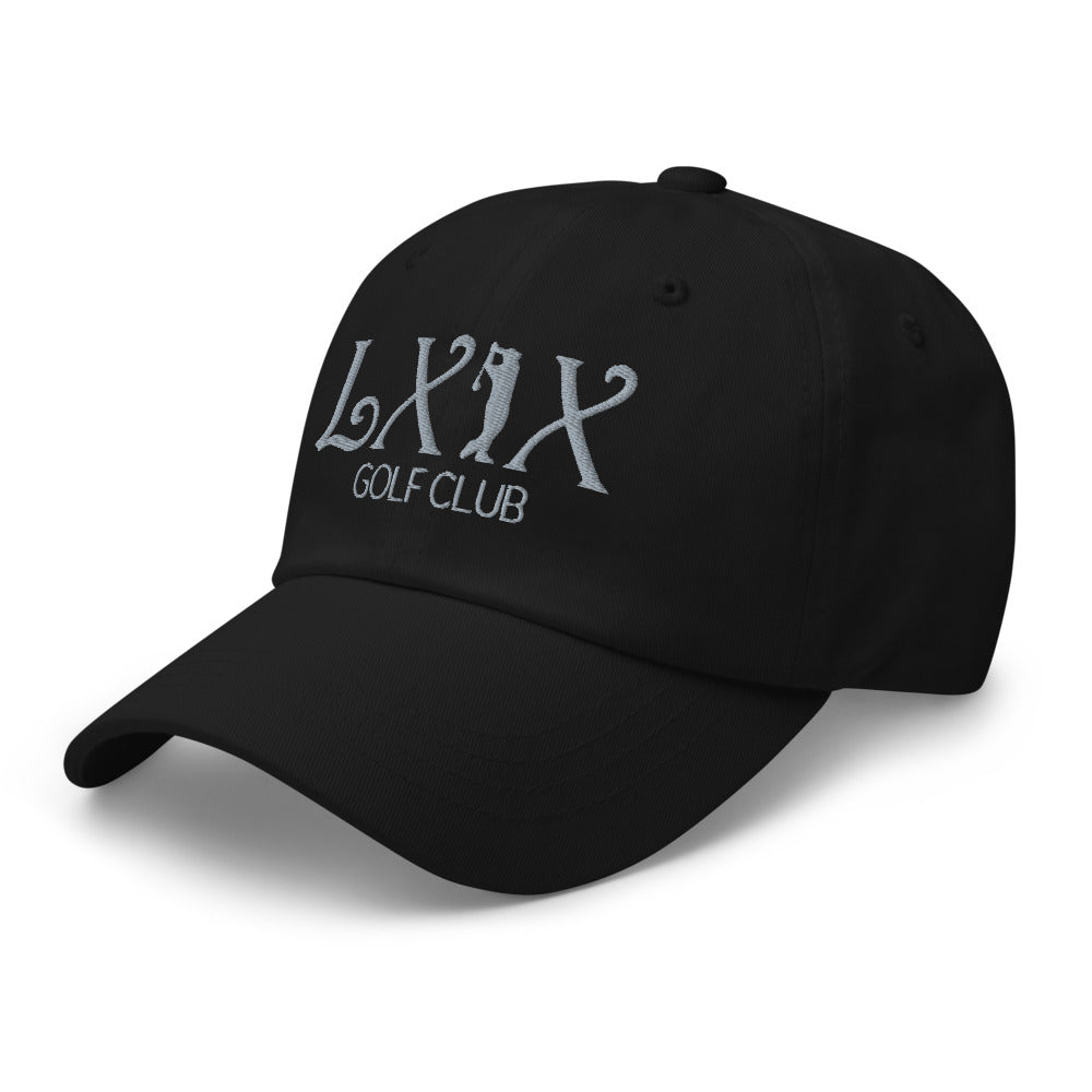 Curve Logo Dad Hat — Low-Profile Cotton Golf Cap (Gray Logo)