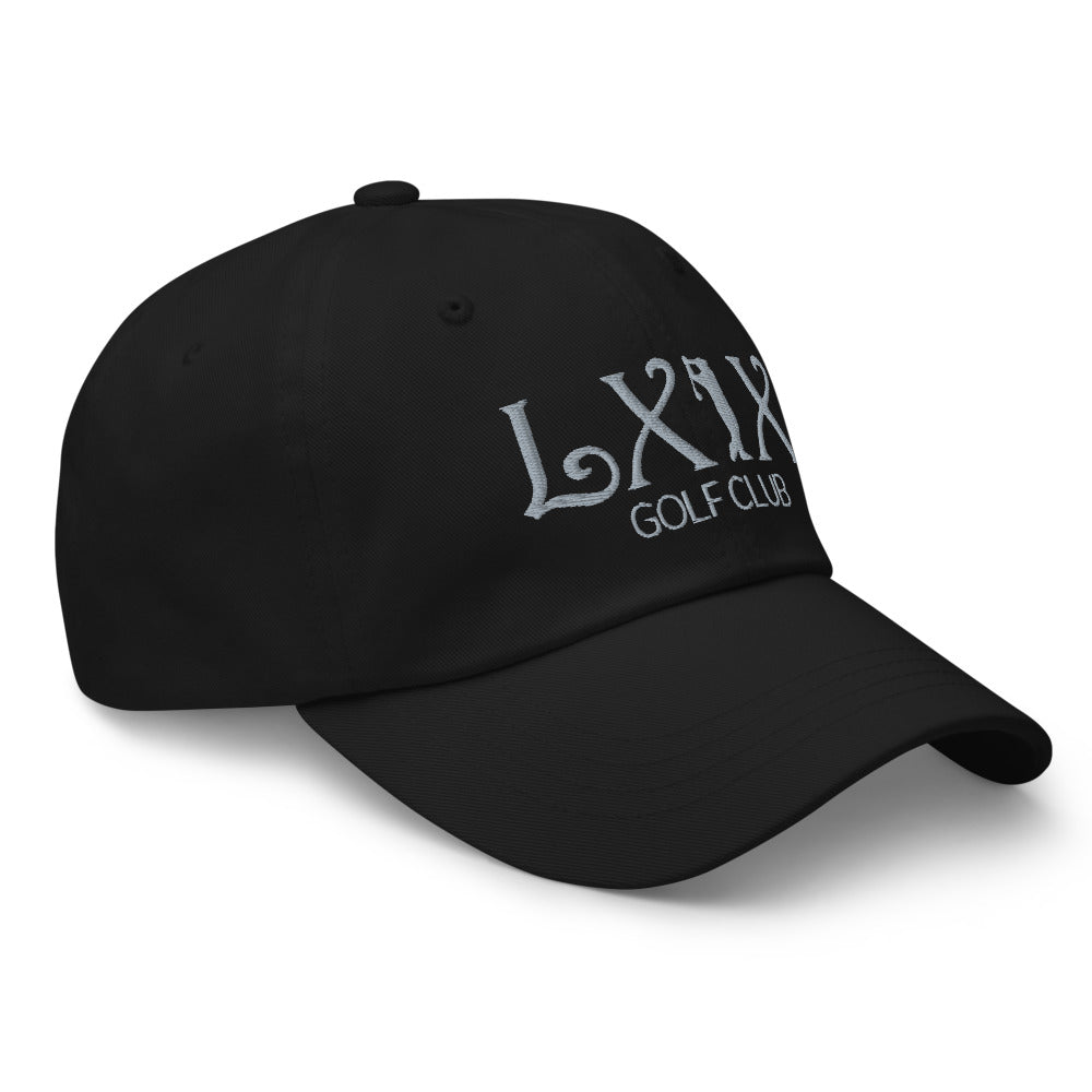 Curve Logo Dad Hat — Low-Profile Cotton Golf Cap (Gray Logo)