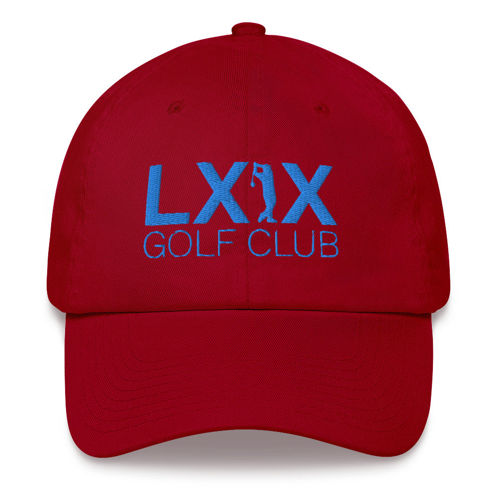 Swinger Logo Dad Hat — Low-Profile Cotton Golf Cap (Aqua Logo)
