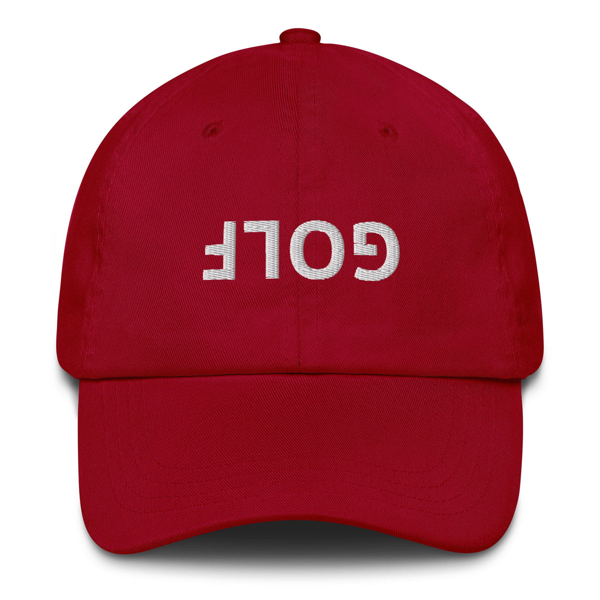 Upside Down Golf Dad Hat — Adjustable Cotton Golf Cap
