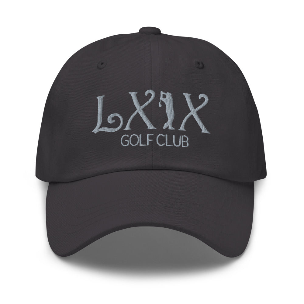 Curve Logo Dad Hat — Low-Profile Cotton Golf Cap (Gray Logo)